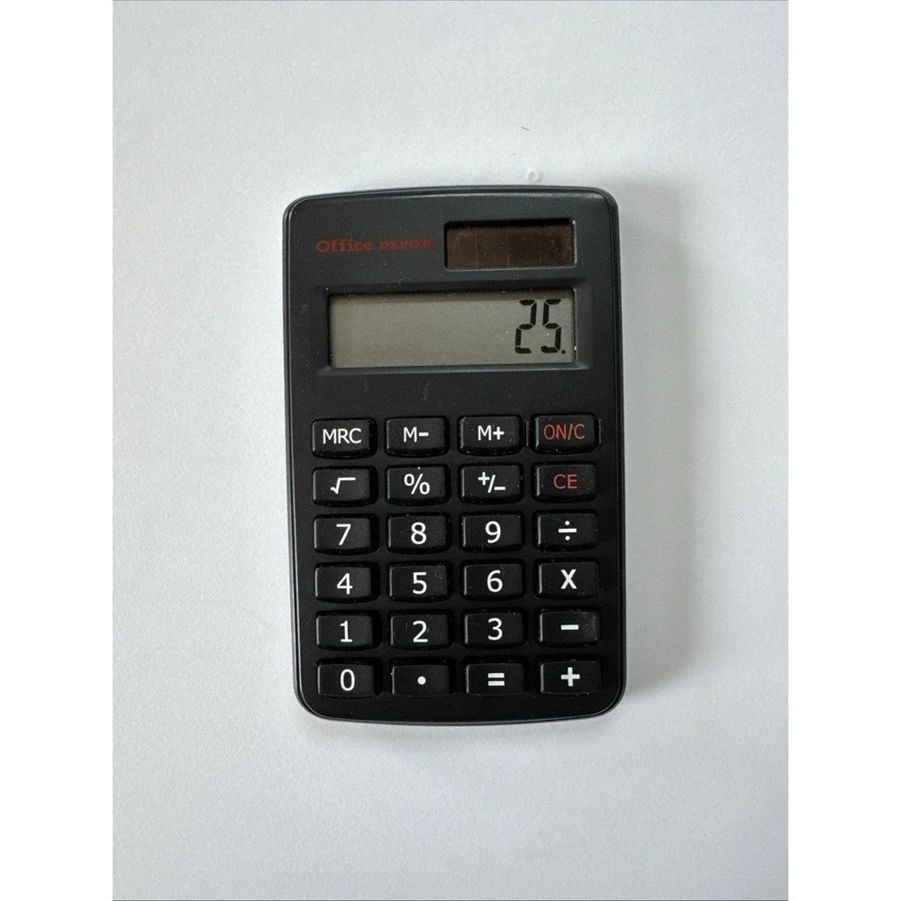 SMALL MINI POCKET CALCULATOR School Office 8 Digit Solar Power Set Of 5 Tested